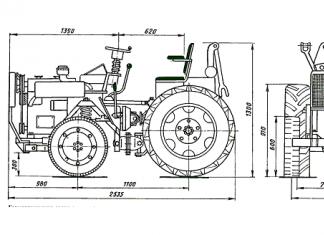 Mini traktor uradi sam, dodatni mehanizmi za to - od crteža do radne mašine